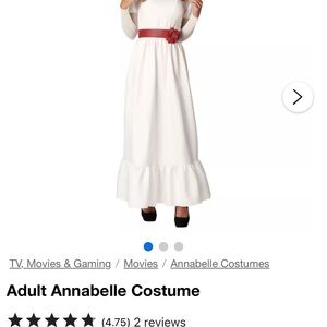 White and Red Annabelle Costume